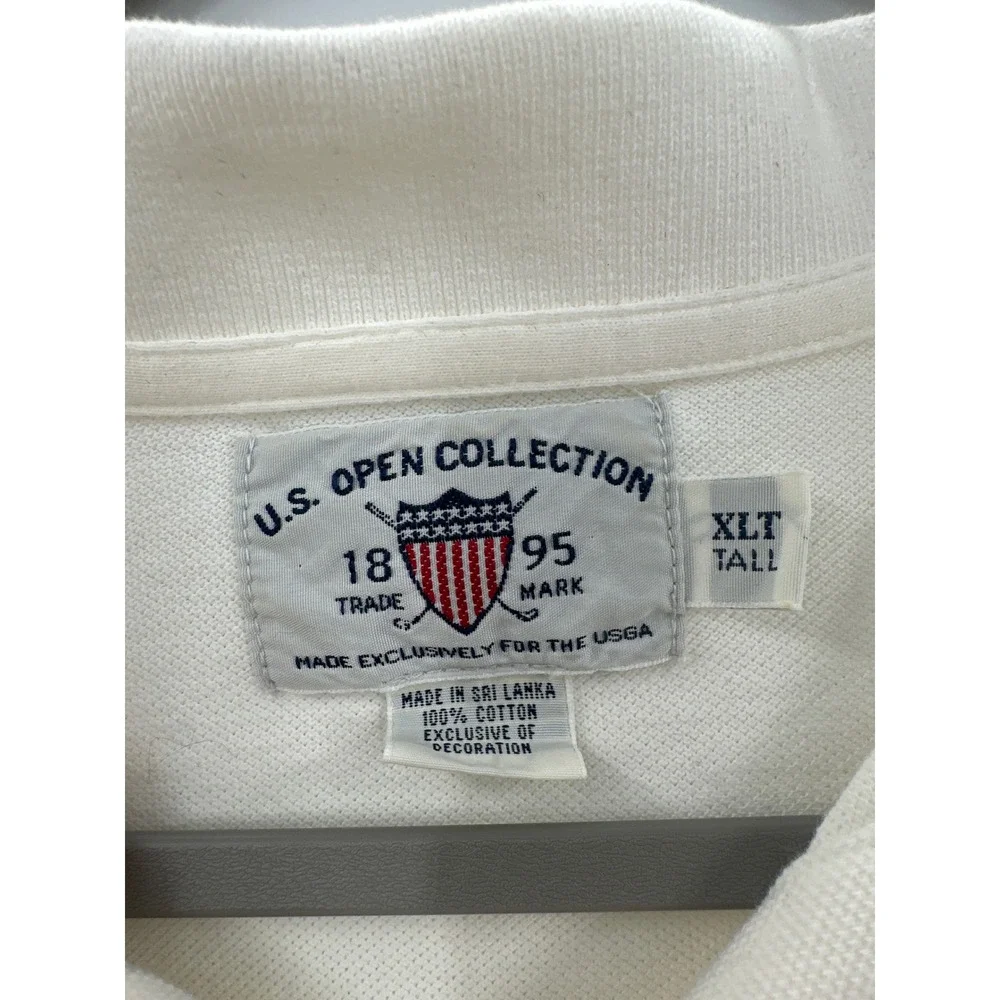US Open Collection 2011 Congressional Polo Shirt Mens XLT Tall White Cotton Golf